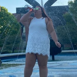 White graduation dress